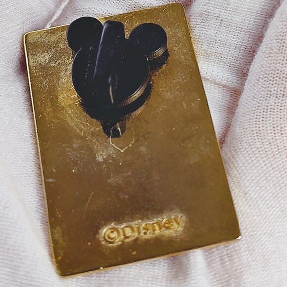 Disney Mickey Mouse Silhouette Black & Gold Rectangle Pin - Picture 5 of 6
